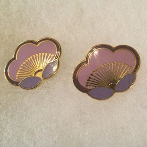 Vintage Enamel Laurel Bunch earrings.